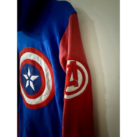 Rare Discontinued WeLoveFine Captain America Varsity Hoodie Mens XL Avengers - Picture 4 of 8